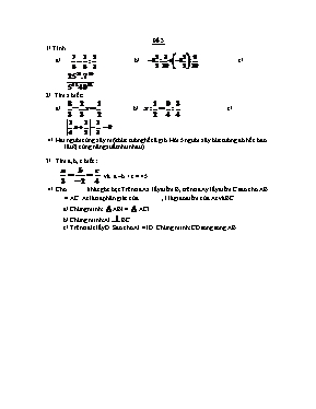 Đề thi học kì 2 Toán 7 - Đề 3